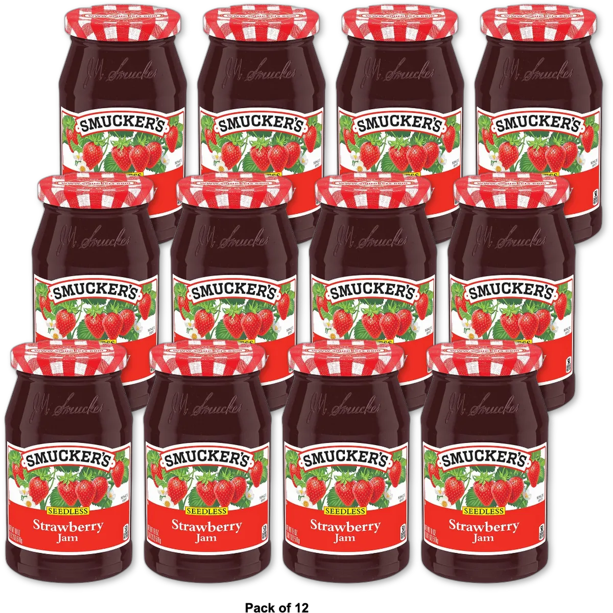 Smucker's Seedless Strawberry Jam 17.99oz (Pack of 12)