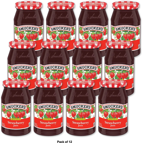 Smucker's Seedless Strawberry Jam 17.99oz (Pack of 12)