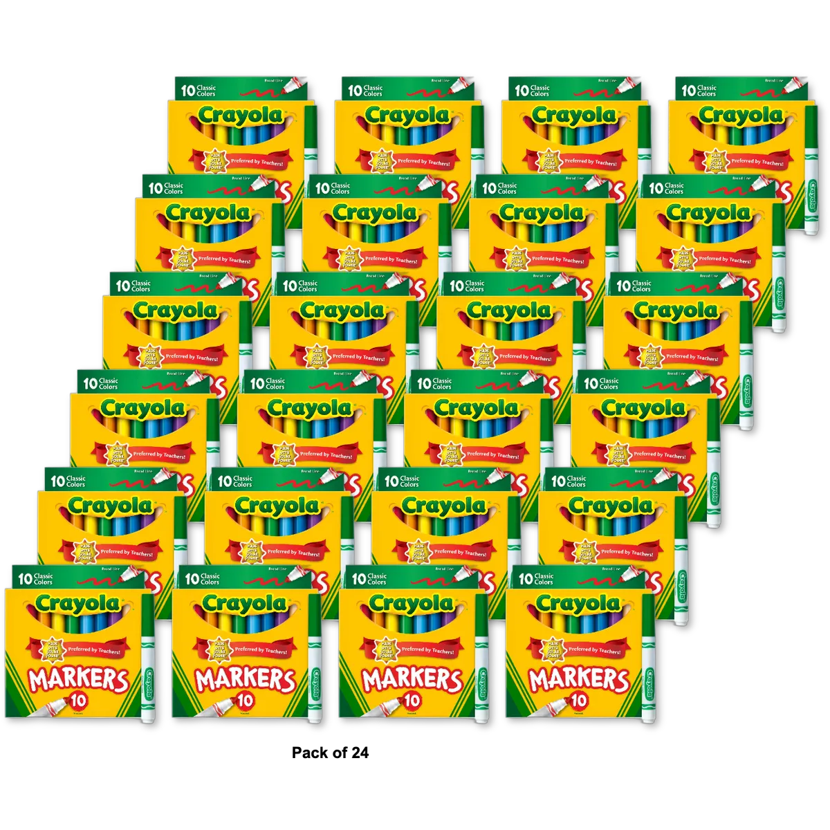 Crayola Broad Line Markers Classic Colors10 Count 3.2oz (Pack of 24)