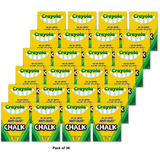 Crayola Nontoxic Chalk Sticks White Color 1.76oz (Pack of 36)