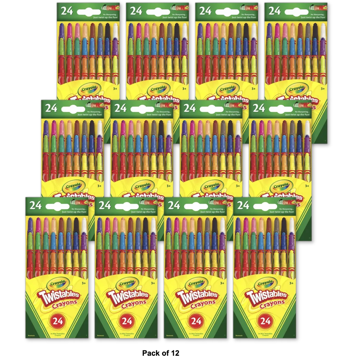 Crayola Mini Twistables Crayons Nontoxic 4.3oz (Pack of 12)