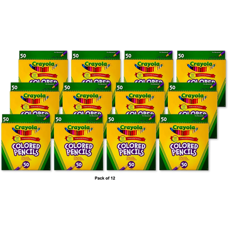 Crayola Colored Pencils Assorted Colors Bright Bold Colors 13.6oz (Pack of 12)