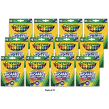 Crayola Ultra Clean Washable Color Max Nontoxic Large Crayons 6.2oz (Pack of 12)