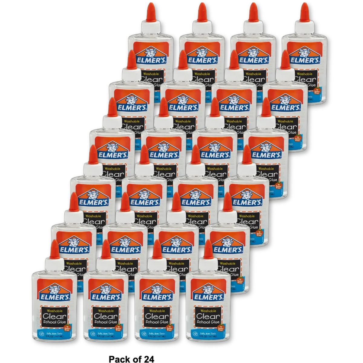 Elmers Washable Clear School Glue 5Oz (Pack of 24)