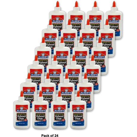 Elmers Washable No Run Liquid School Glue 7.62Oz (Pack of 24)