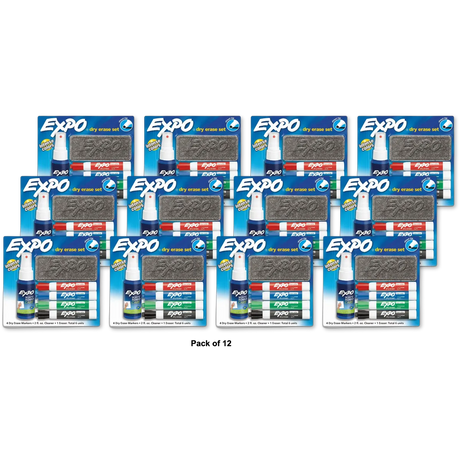 Expo Dry Erase Markers Chisel Tip Assorted Colors 6 Count 7.36oz (Pack of 12)