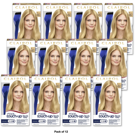 Clairol Nice &amp; Easy Root Touch Up Permanent Hair Color Creme 9 Matches Light Blonde Shades 6.26oz (Pack of 12)