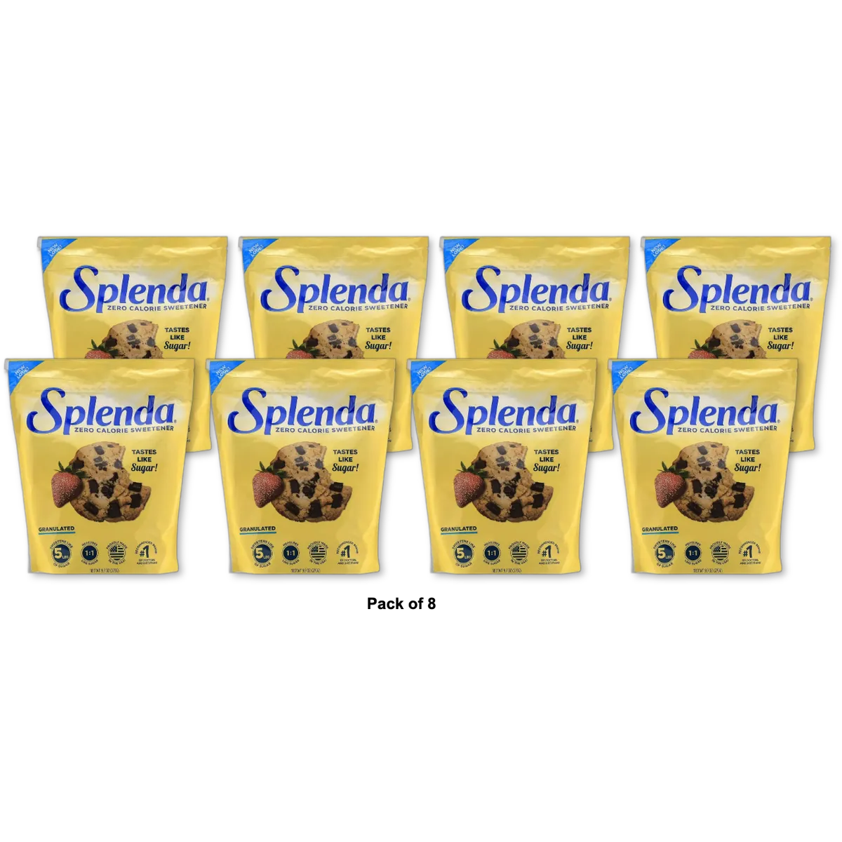 Splenda Zero Calorie Granulated Sweetener 9.7Oz (Pack of 8)