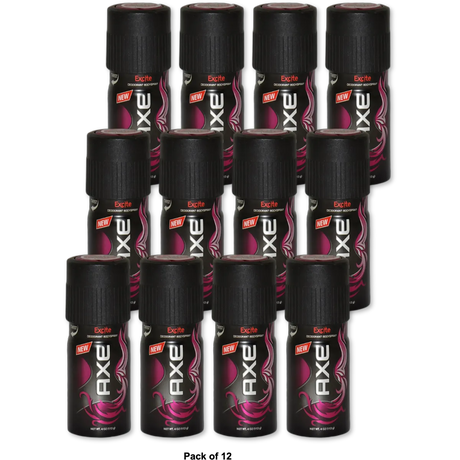 Axe Deodorant Body Spray Excite 4Oz (Pack of 12)
