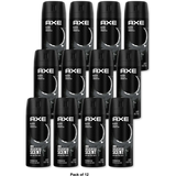 Axe Black Deodorant Body Spray for Men 4Oz (Pack of 12)