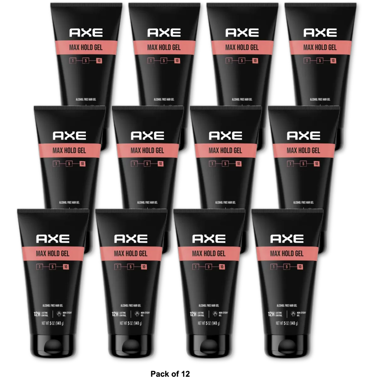 Axe Max Hold Hair Styling Gel 5Oz (Pack of 12)