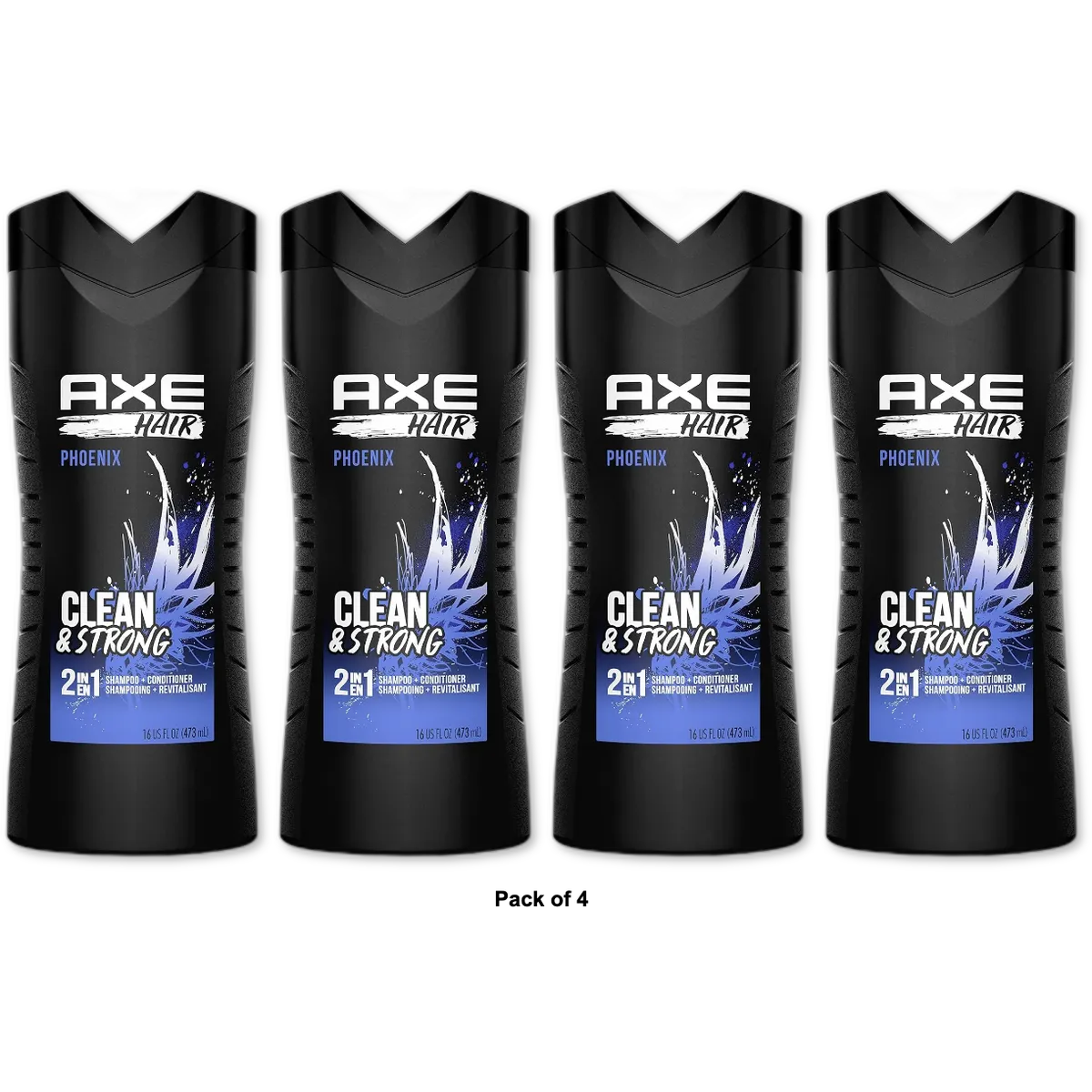 AXE Phoenix 2-In-1 Shampoo & Conditioner 16Oz (Pack of 4)
