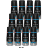Axe Ice Chill Frozen Lemon & Eucalyptus Scent 48-Hour Fresh Deodorant Body Spray 4Oz (Pack of 12)