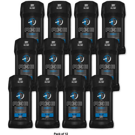 Axe Dry Antiperspirant And Deodorant Invisible Solid Anarchy 2.7Oz (Pack of 12)