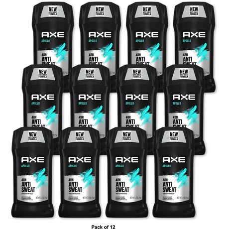 Axe Dry 24 Hour AntiPerspirant Deodorant Invisible Solid Apollo 2.7Oz (Pack of 12)
