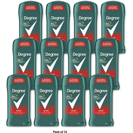 Degree Anti Perspirant Deodorant for Men Dry Protection Sport 2.7Oz (Pack of 12)