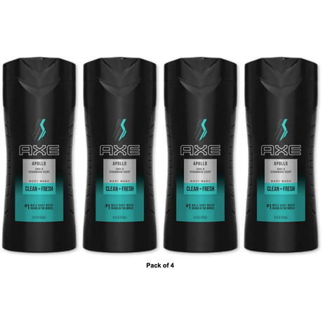 Axe Shower Gel Apollo16Oz (Pack of 4)