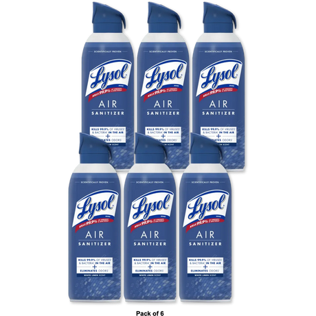 Lysol White Linen Air Sanitizing Spray 10Oz (Pack of 6)