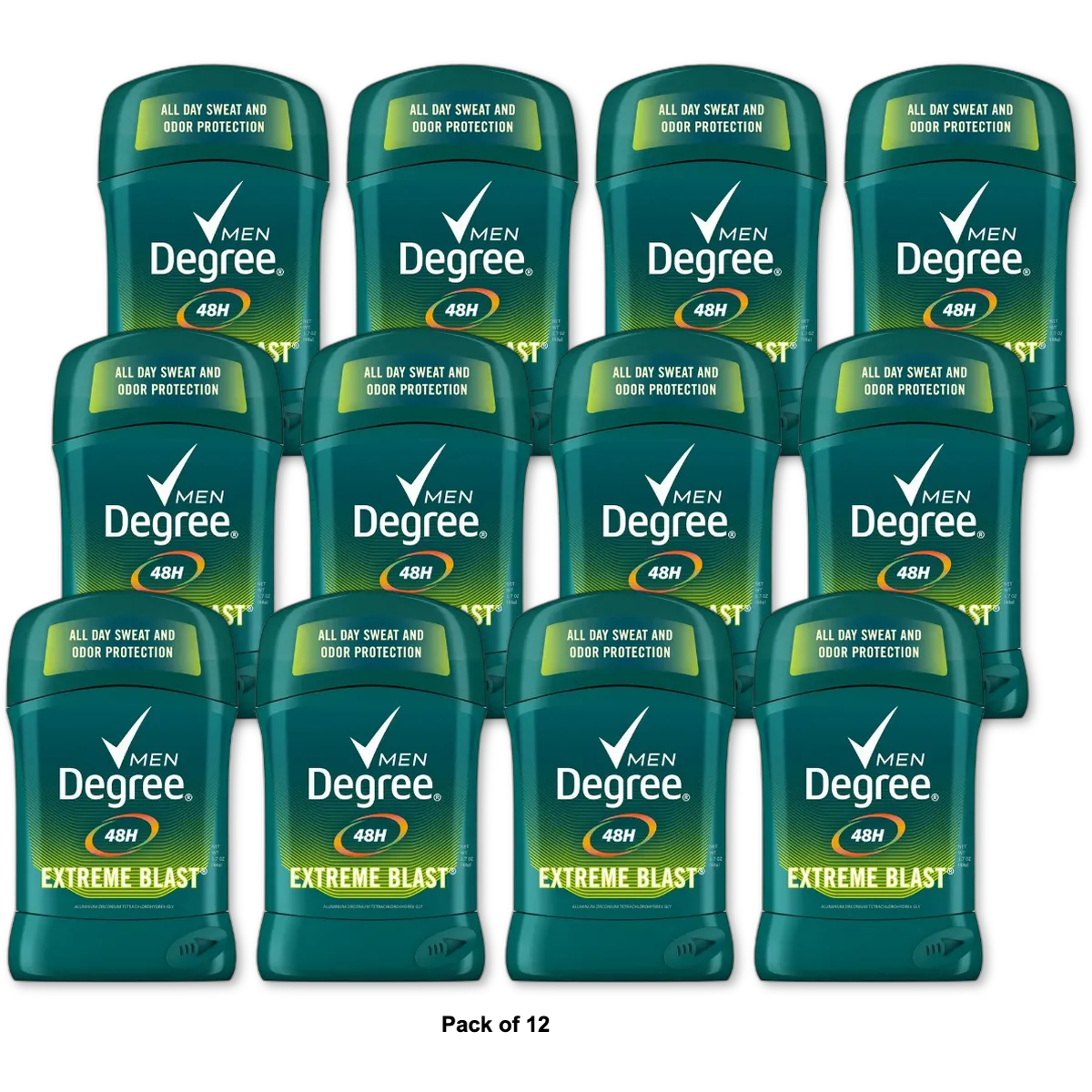 Degree Anti-Perspirant And Deodorant Invisible Solid Extreme Blast 1.7Oz (Pack of 12)