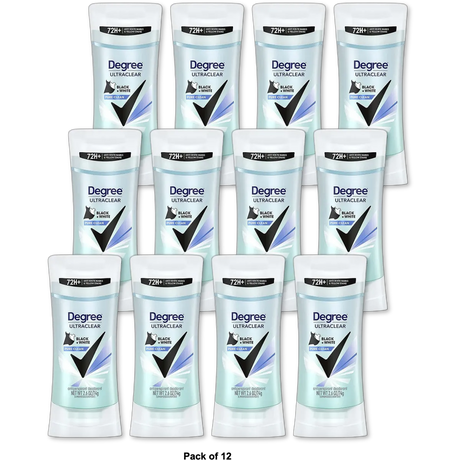 Degree Ultra Clear Pure Clean Antiperspirant and Deodorant 2.6Oz (Pack of 12)