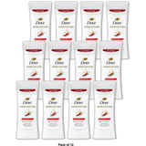 Dove Advanced Care Womens Antiperspirant Deodorant Stick Apple and White Tea 2.6Oz (Pack of 12)