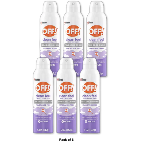 Off Clean Feel Aerosol Insect Repellent 5Oz (Pack of 6)