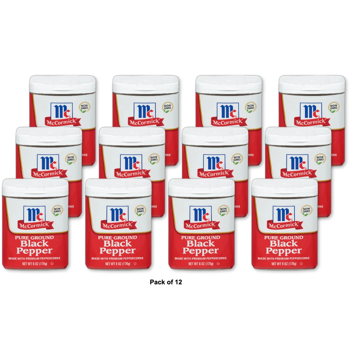 McCormick Ground Black Pepper ? Can 6oz (Pack of 12)