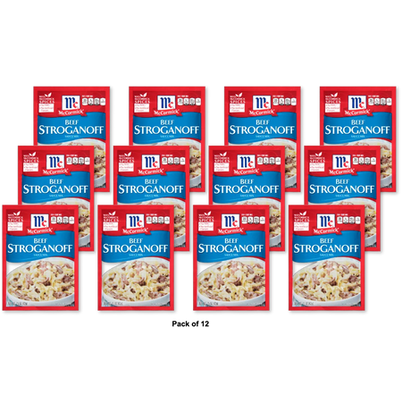 McCormick Beef Stroganoff Sauce Seasoning Mix Envelope 1.5Oz (Pack of 12)