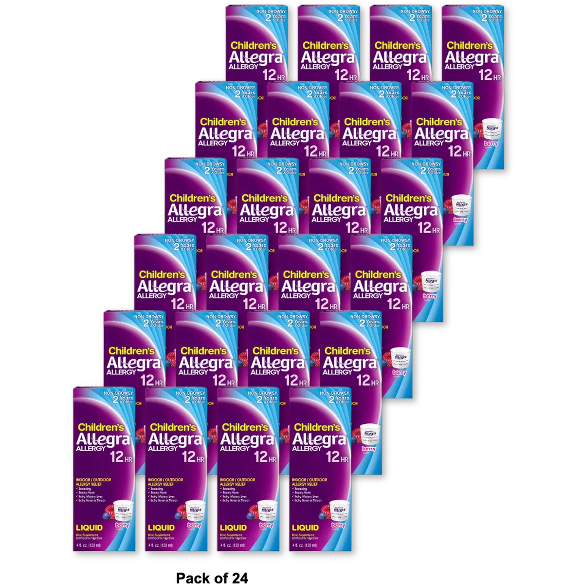 Allegra Childrens 12 Hour Allergy Relief Oral Suspension Liquid Berry 4Oz (Pack of 24)