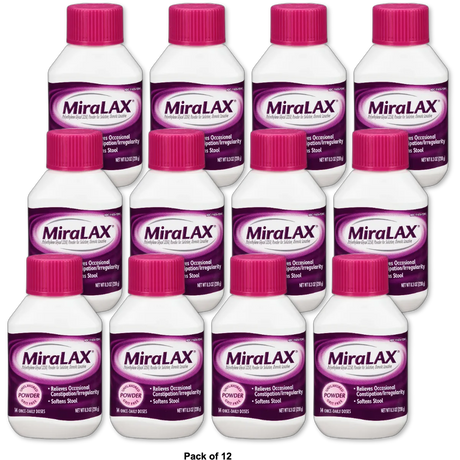 MiraLAX Laxative Powder 8.3 Oz(image may vary) (Pack of 12)