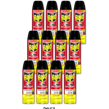 Raid Ant And Roach Killer Lemon Scent17.5Oz (Pack of 12)