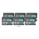 Dove Men And Care Blue Eucalyptus Relaxing 3 in 1 for Body Face Shave Bar Soap 3.75Oz (Pack of 6)