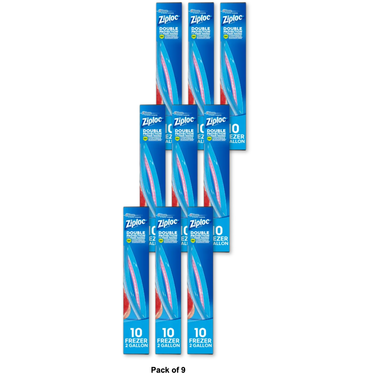 Ziploc Freezer Two Gallon Bags 26.08oz (Pack of 9)