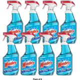 Windex Glass Cleaner Original Blue Spray Bottle 23Oz (Pack of 8)