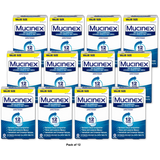 Mucinex 12 Hour Cough & Chest Congestion 80 Tablets 0.21Oz (Pack Of 12)