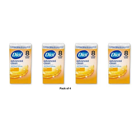 Dial Gold Antibacterial Deodorant Soap Odor Protection 4Oz (Pack of 4)