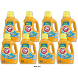 Arm & Hammer Plus OxiClean Fresh Scent, 35 Loads Liquid Laundry Detergent, 45.5 Fl oz (Pack of 8)