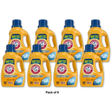 Arm & Hammer Clean Burst, 50 Loads Liquid Laundry Detergent, 50 Fl oz (Pack of 8)