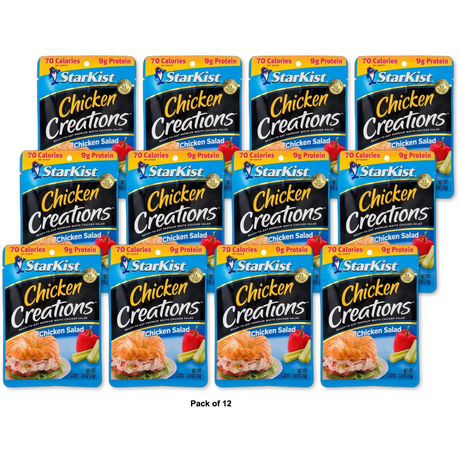 StarKist Chicken Creations Chicken Salad Single Serve Pouch 2.6Oz (Pack of 12)