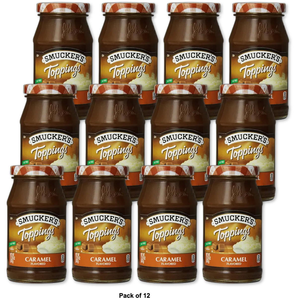 Smucker's Topping Caramel Flavored Spoonable 12.25Oz (Pack of 12)