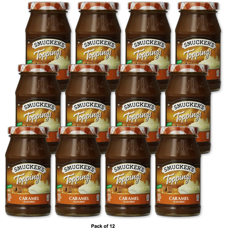 Smucker's Topping Caramel Flavored Spoonable 12.25Oz (Pack of 12)