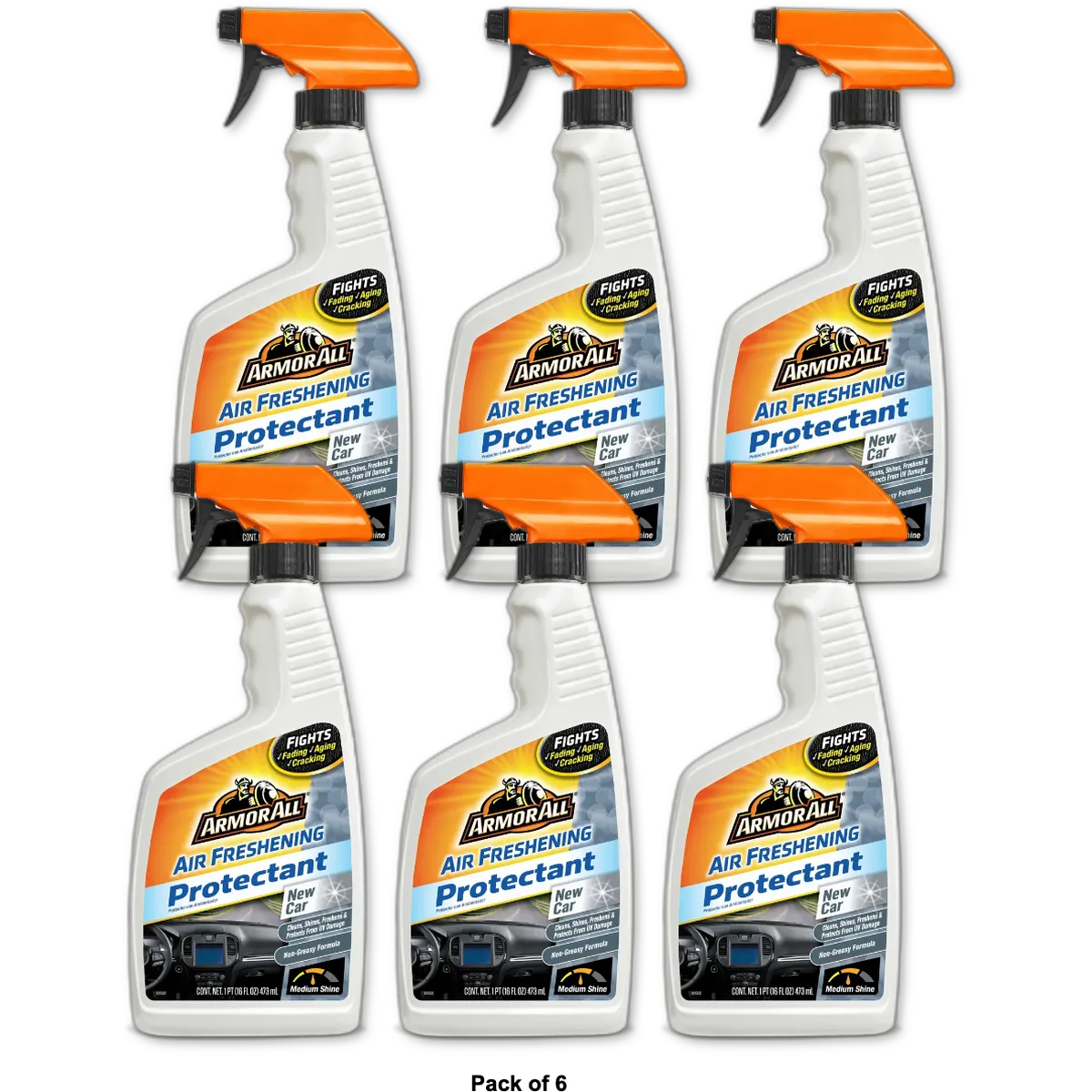 ArmorAll Air Freshening Protectant New Car 16 Oz (Pack of 6)