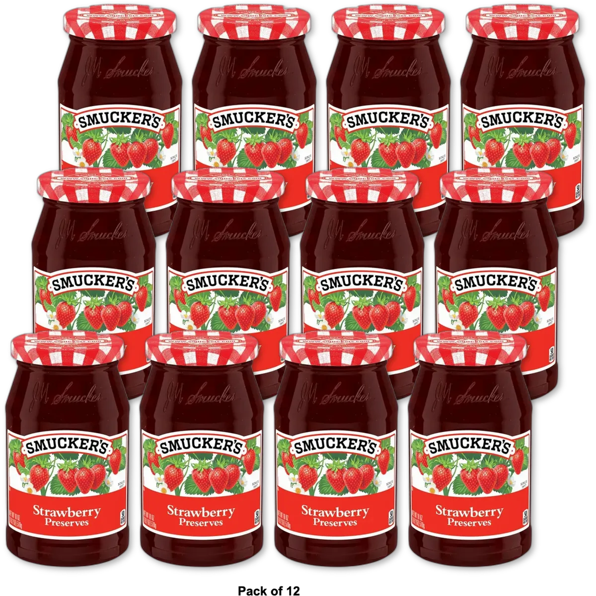 Smucker's Strawberry Preserves 18Oz (Pack of 12)