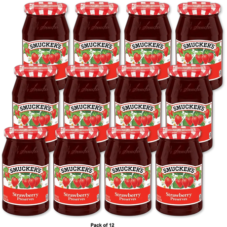 Smucker's Strawberry Preserves 18Oz (Pack of 12)