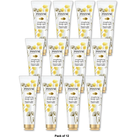 Pantene Nutrient Blends Strengthening Damage Repair Conditioner with Castor Oil 8 Oz (Pack of 12)