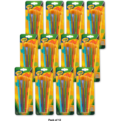 Crayola Arts And Craft Brushes Assorted 1 ea 3.2oz (Pack of 12)