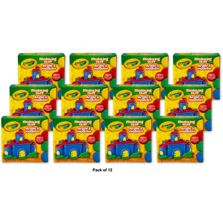 Crayola Modeling Clay Assortment Blue Green Red and Yellow 16Oz (Pack of 12)