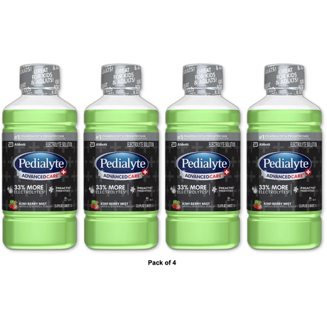 Pedialyte AdvancedCare Plus Kiwi Berry 33.8 oz (Pack of 4)