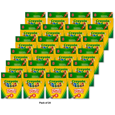 Crayola Crayons Jumbo 8Ct Peggable Tuck BoxBin389 3.04oz (Pack of 24)