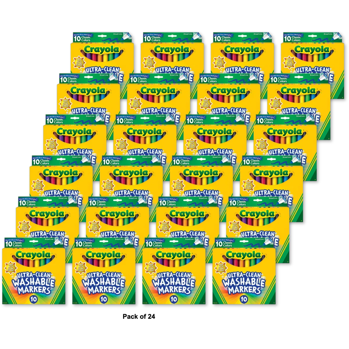 Crayola Ultra Clean Washable Markers (Pack Of 24)